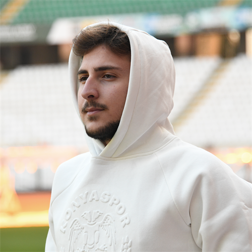 KABARTMA LOGOLU HOODIE KREM - Görsel 2