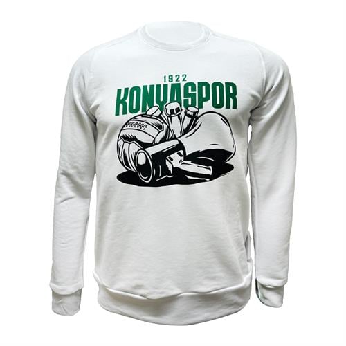 KONYASPOR SIFIR YAKA BEYAZ SWEAT